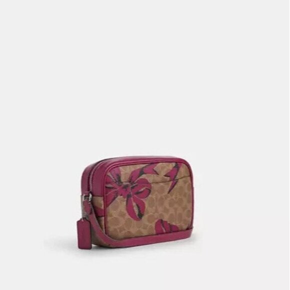 Coach Jamie Camera Bag In Signature Canvas With Bow Print CZ769 NWT Authentic - Picture 2 of 6